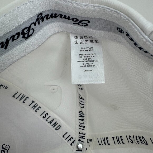 NWT Tommy Bahama Golf Snapback Hat Beach Margarita Spellout Mens White Floral - Picture 4 of 6